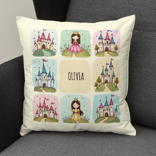Coussin Château de conte de fées adorable & dessins de pri