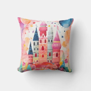 Coussin Château de conte de fées personnalisé
