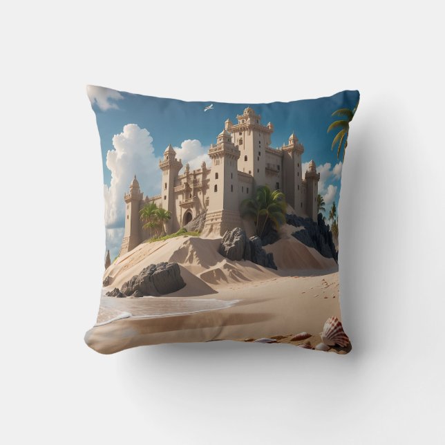 Coussin Château de la Plage des Possibilités (Recto)
