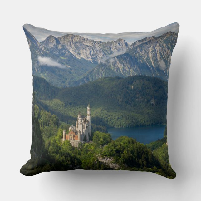 Coussin Château de Neuschwanstein Bavière Sud Allemagne Th (Recto)
