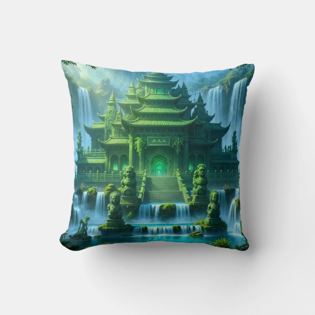 Coussin Château du Temple du Trône de Jade Secret (Recto)