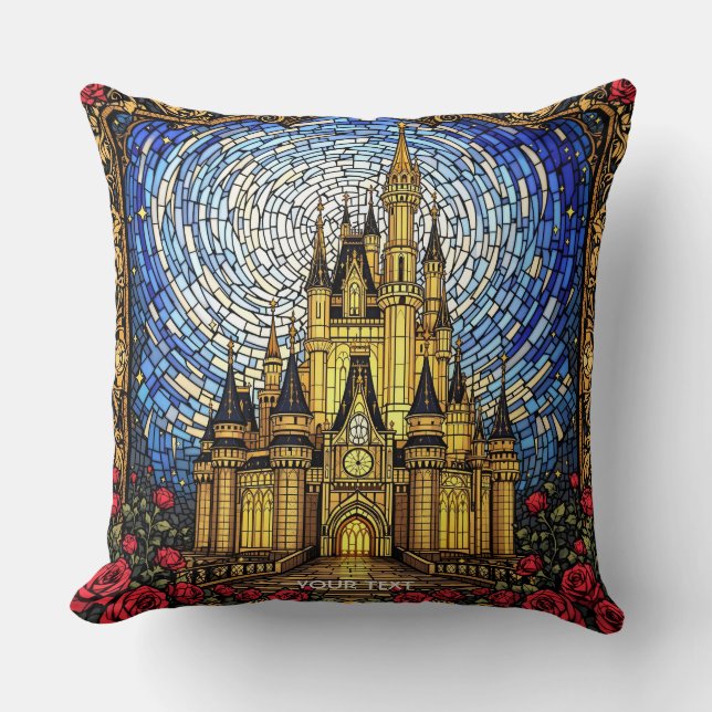 Coussin Château en Verre de Cute Imaginaire (Recto)