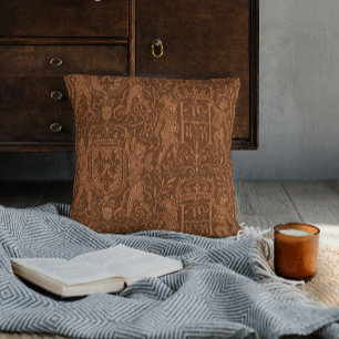Coussin Château médiéval Heraldry Chic Russet Brown