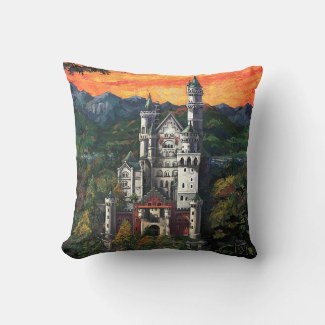 Coussin Château Schloss Neuschwanstein (Recto)