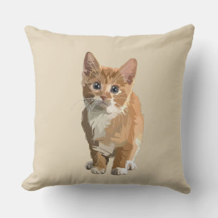 coussin chaton abstrait