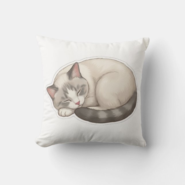 Coussin Chaton BB dormant mignon et confortable (Recto)