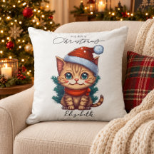 Chaton de Noël personnalisé mignon