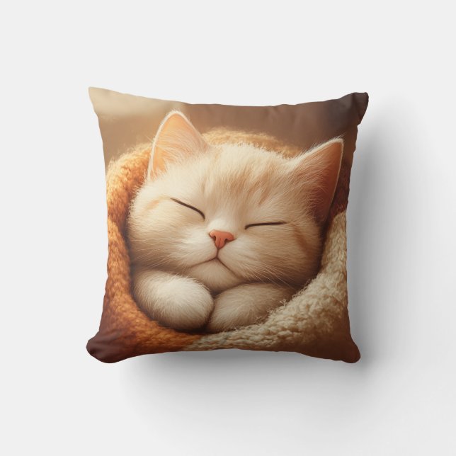 Coussin Chaton endormi (Recto)