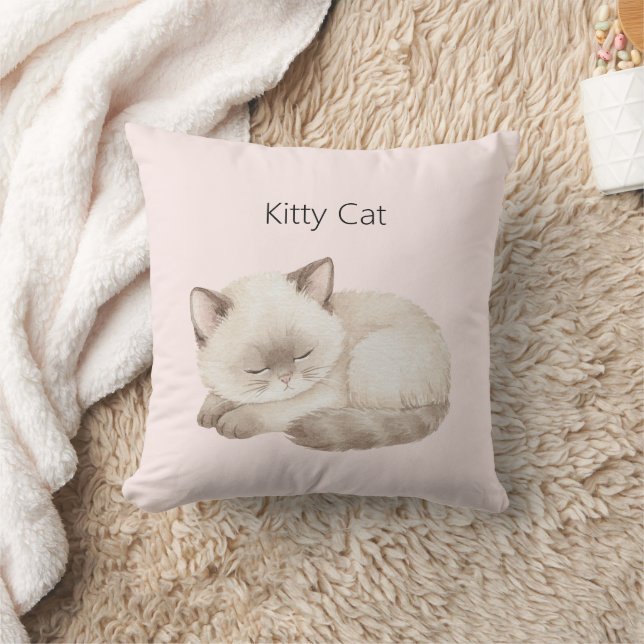 Coussin Chaton Gris Blanc (Couverture)