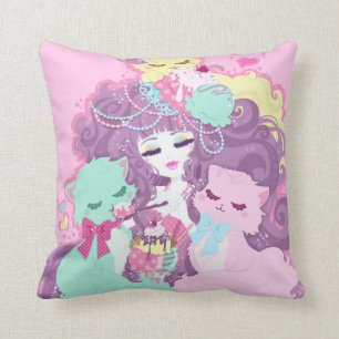 Coussin Chatons et crème glacée - Mlle Kika Pillow