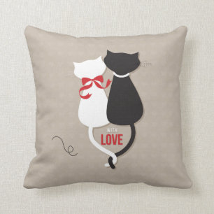 Coussin Chats amoureux