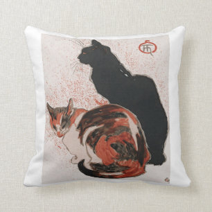 Coussin Chats asiatiques d'aquarelle