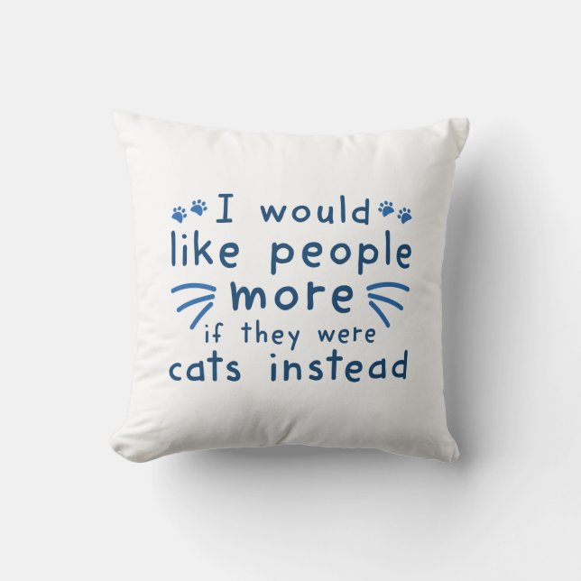 Coussin Chats au lieu de (Recto)