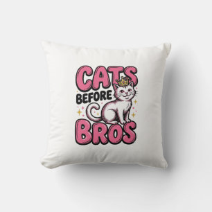 Coussin Chats avant frères conception de t-shirt vintage d