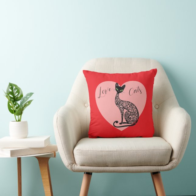 Coussin Chats d'amour  (Chaise)
