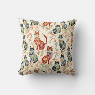 Coussin Chats dans un Motif d'aquarelle chinois