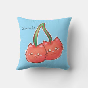 Coussin Chats de fruits de cerise