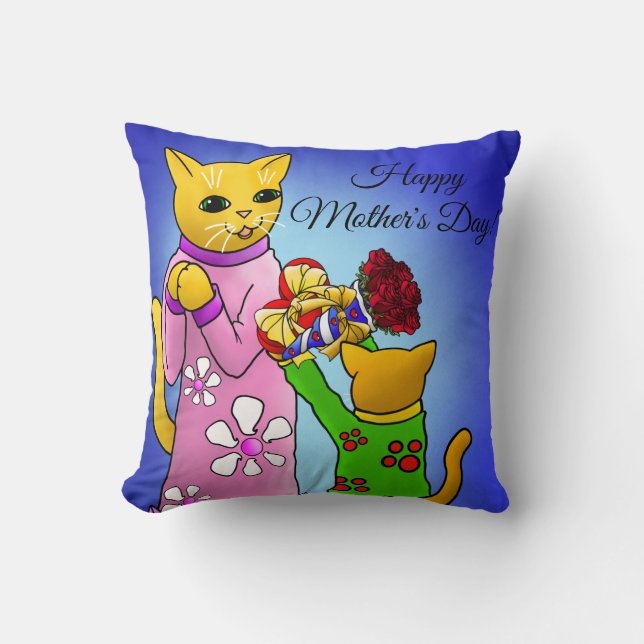Coussin Chats de la fête des mères (Recto)