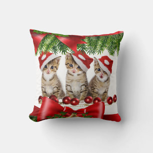 Coussin Chats de Noël