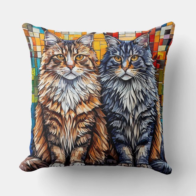 Coussin Chats de race Maine Coon (Recto)