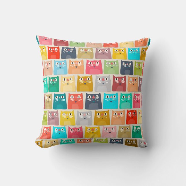 Coussin chats d'été (Recto)