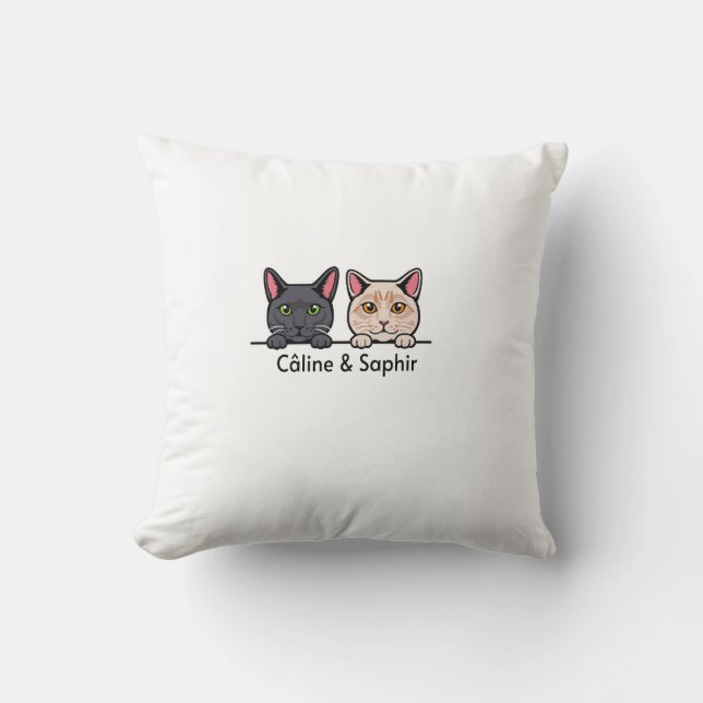 Coussin Chats en famille (Recto)