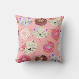 Coussin Chats et beignets Lancer l'oreiller