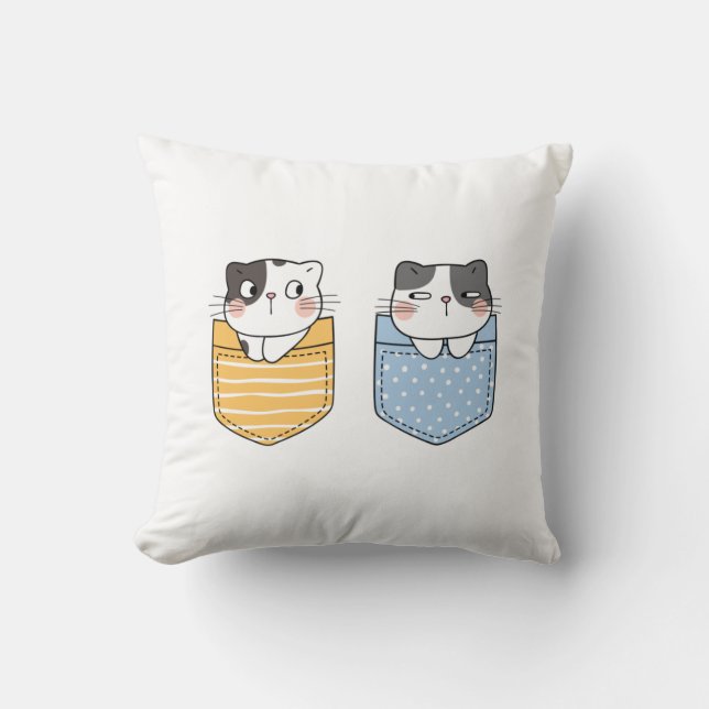 Coussin Chats mignons (Recto)