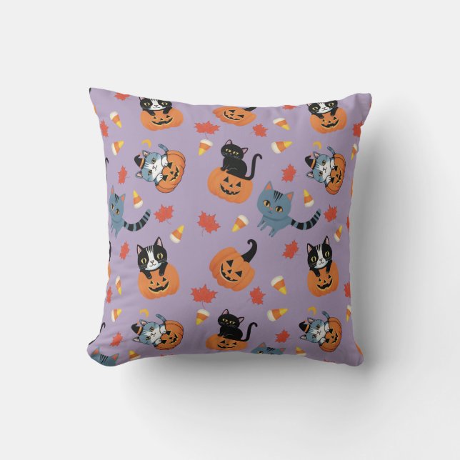 Coussin Chats 'N Citrouille Halloween Mug (Recto)