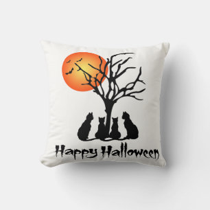 Coussin Chats noirs au clair de lune