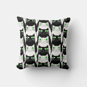 Coussin Chats noirs et blancs