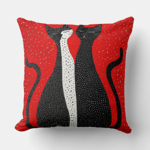 Coussin Chats noirs mignons