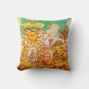 COUSSIN CHATS NOIRS, USINE DE PIE CITROUILLE DE TÉMOIN JET