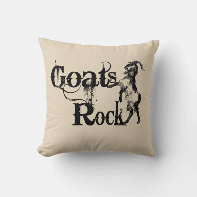 Coussin CHATS ROCK | par TotallyGoatally™ (Recto)