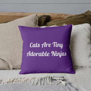 Coussin Chats sont des ninjas adorables personnalisés roya