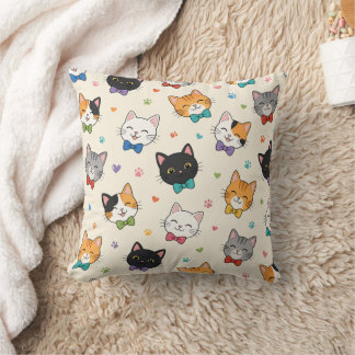 Coussin Chats souriants en nœuds papillon
