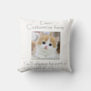 Coussin chats, une partie de la famille, Simple mignonne m