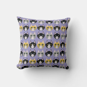 Coussin Chats violets