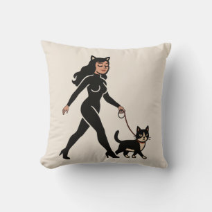 Coussin Chatte Mignonne Chat Tuxedo Maman Chat Graphique