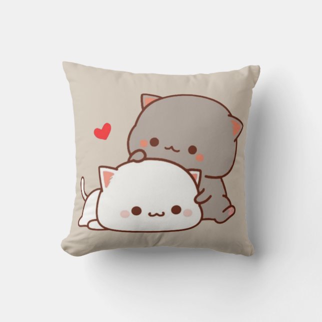 Coussin chatte mochi peach (Recto)
