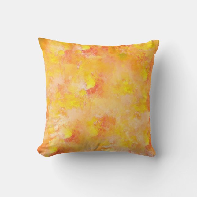 Coussin Chaud automne tableau abstrait 3 (Recto)