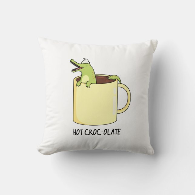 Coussin Chaud Croc-colate Funny Crocodile Pun (Recto)