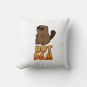 Coussin Chaud Dam Funky Cool Beaver Pun