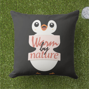 Coussin Chaud de nature : Adorable Manchot avec Texte Ludi