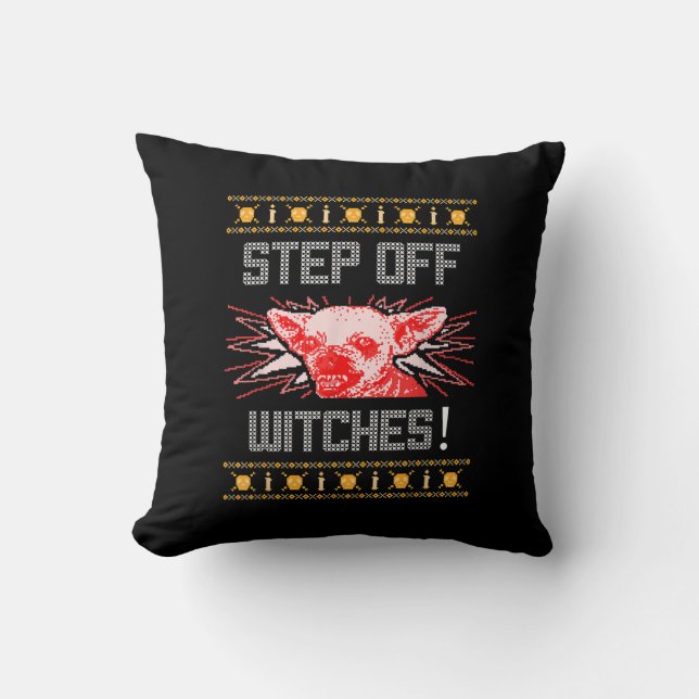 Coussin Chaud d'Halloween Chihuahua pas de sorcières (Recto)