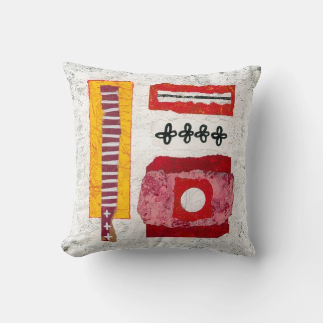 Coussin Chaud Ici Jetez L'Oreiller - Art Abstrait (Recto)