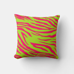 Coussin Chaud rose Lime Zebra Imprimer Canapé Lance Oreill