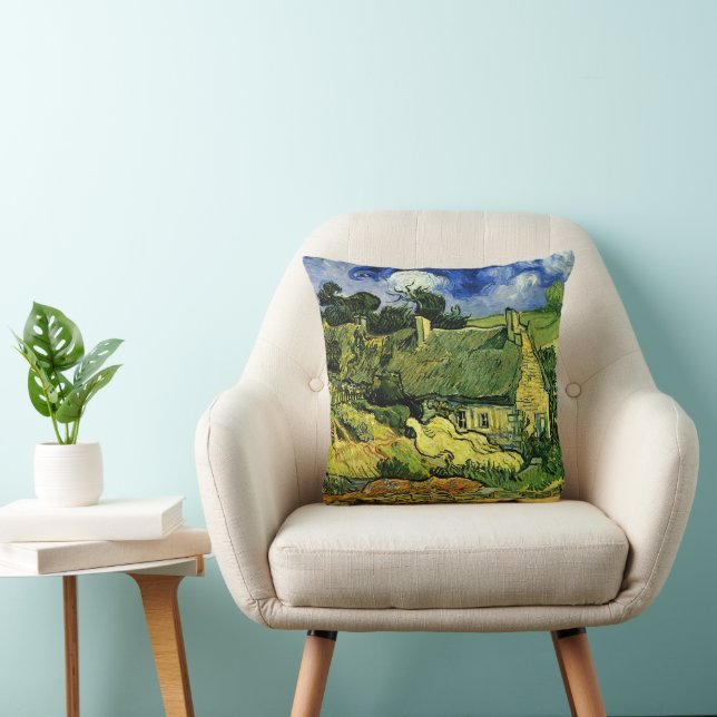 Coussin Chaumières, Cordeville par Vincent van Gogh (Chaise)