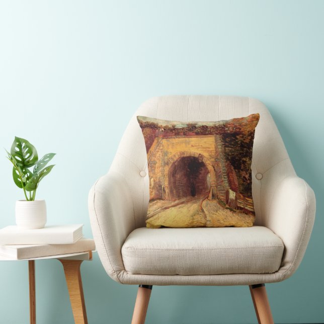 Coussin Chaussée avec viaduc à sous-passage par Vincent va (Chaise)