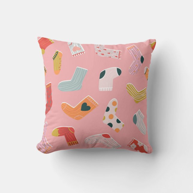 Coussin Chaussettes motif sans soudure. Serre de dessin an (Recto)